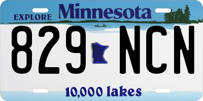 MN license plate 829NCN