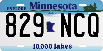 MN license plate 829NCQ