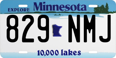 MN license plate 829NMJ
