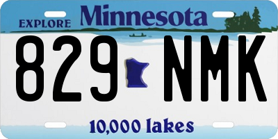 MN license plate 829NMK