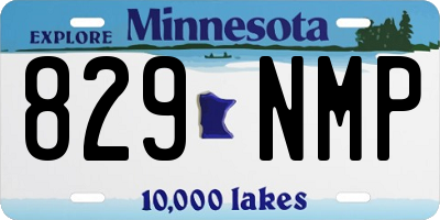 MN license plate 829NMP