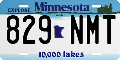MN license plate 829NMT