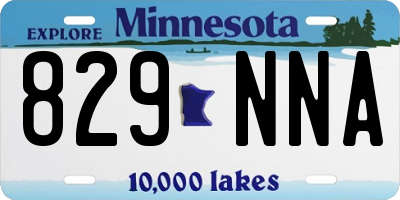 MN license plate 829NNA