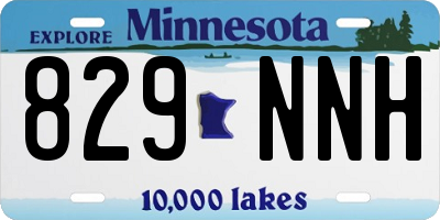 MN license plate 829NNH