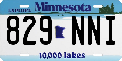 MN license plate 829NNI