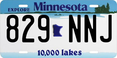 MN license plate 829NNJ