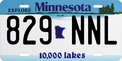 MN license plate 829NNL