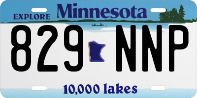 MN license plate 829NNP