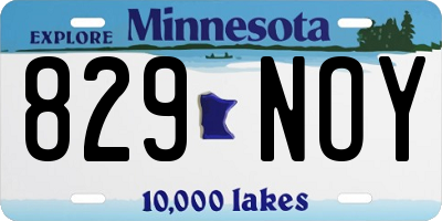 MN license plate 829NOY