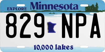 MN license plate 829NPA