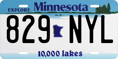 MN license plate 829NYL