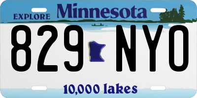MN license plate 829NYO