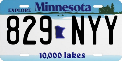 MN license plate 829NYY