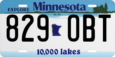 MN license plate 829OBT