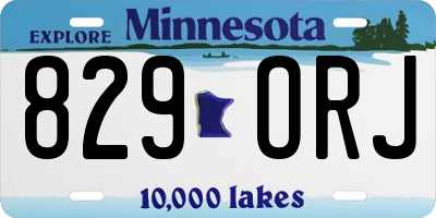 MN license plate 829ORJ