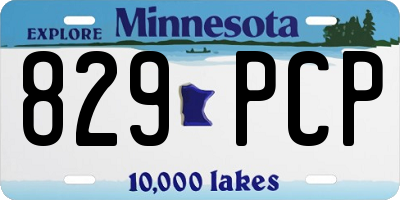 MN license plate 829PCP