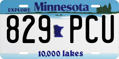 MN license plate 829PCU