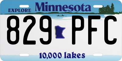 MN license plate 829PFC