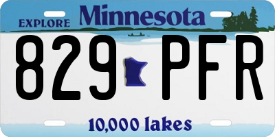 MN license plate 829PFR