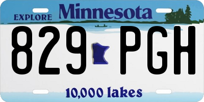 MN license plate 829PGH