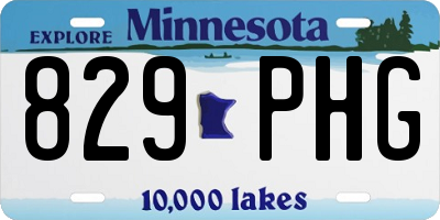 MN license plate 829PHG