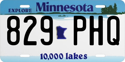 MN license plate 829PHQ