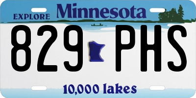 MN license plate 829PHS