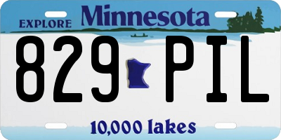 MN license plate 829PIL
