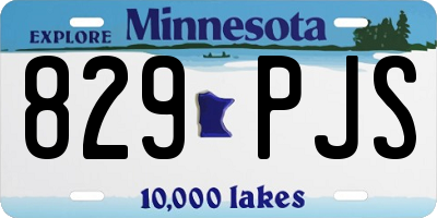 MN license plate 829PJS