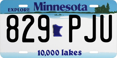MN license plate 829PJU