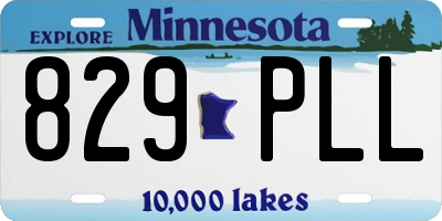 MN license plate 829PLL