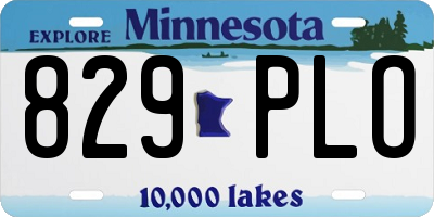 MN license plate 829PLO