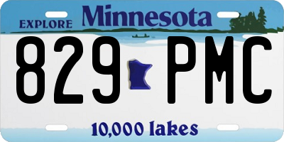 MN license plate 829PMC