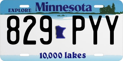 MN license plate 829PYY