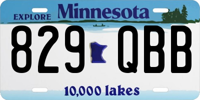 MN license plate 829QBB