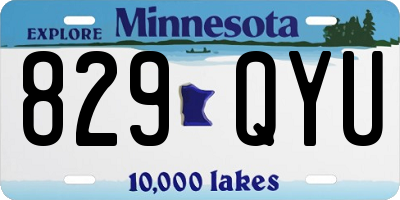 MN license plate 829QYU