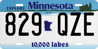 MN license plate 829QZE