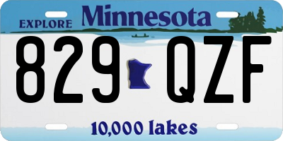 MN license plate 829QZF