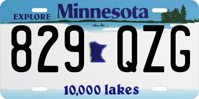 MN license plate 829QZG