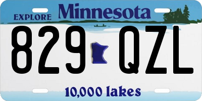 MN license plate 829QZL