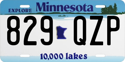 MN license plate 829QZP
