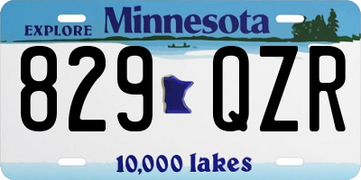 MN license plate 829QZR