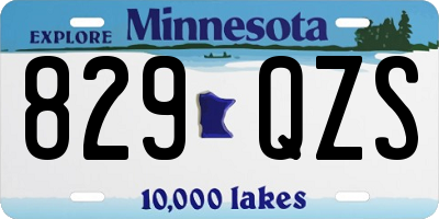 MN license plate 829QZS