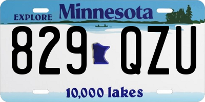 MN license plate 829QZU