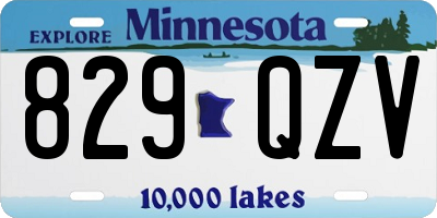 MN license plate 829QZV