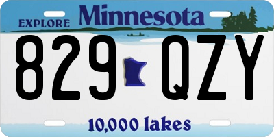MN license plate 829QZY