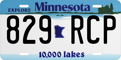 MN license plate 829RCP