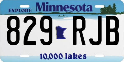 MN license plate 829RJB