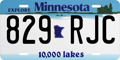 MN license plate 829RJC