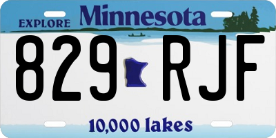 MN license plate 829RJF